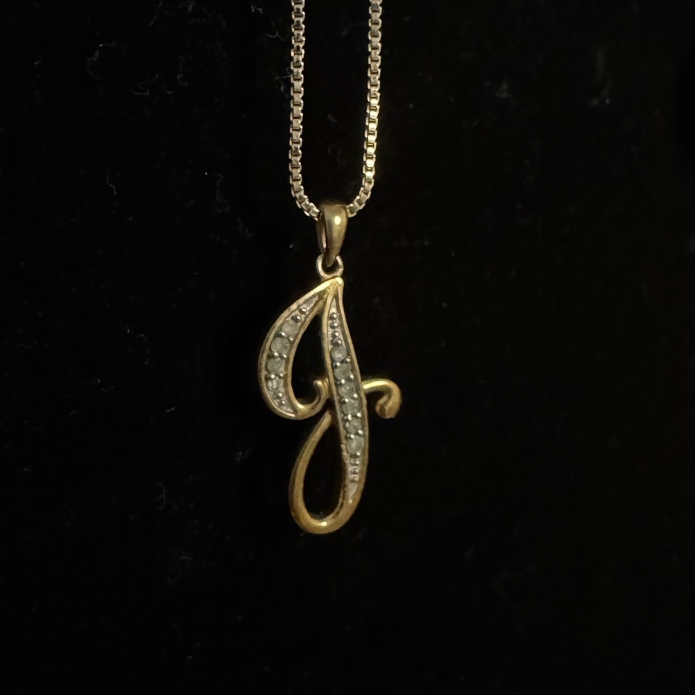 Gold Initial Pendant Necklace